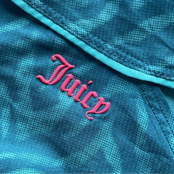 Juicy Couture Teal Athletic Shorts with Pink Logo - Picture 8 of 8